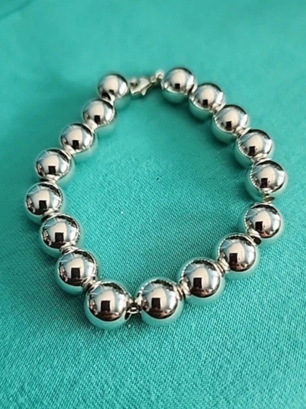 Tiffany & Co Hardwear Ball Bracelet 925 10mm w/Pouch  💯 % Auth  ✨EUC✨7.5” - Picture 2 of 8